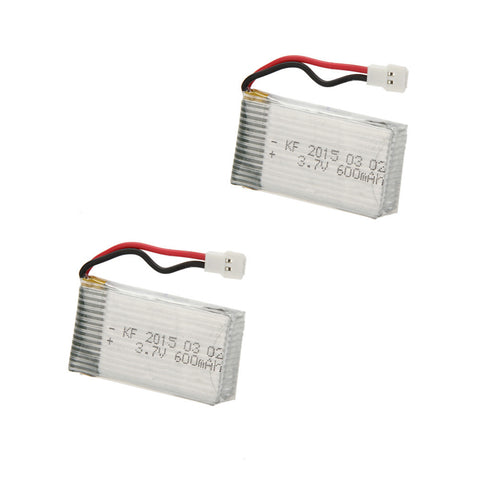 2 Pcs Upgrade High Power 3.7V 600mAh Helicopter Lipo Battery for SYMA X5C X5C-1 X5 JJRC H5C RC Quadcopter